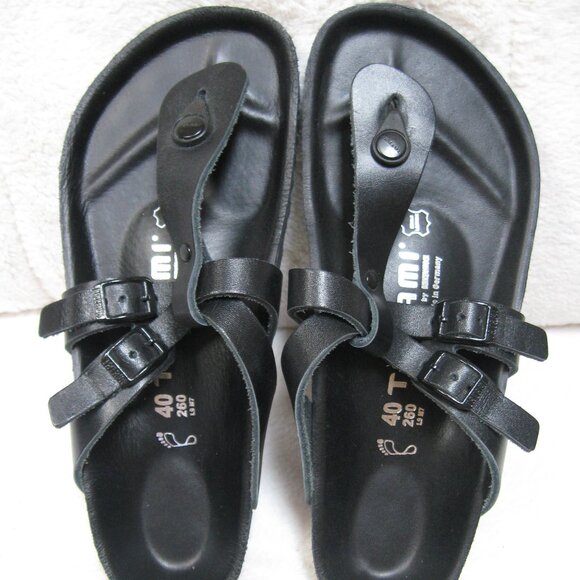 Tatami by Birkenstock Exquisite ADANA, like GIZEH. Black Leather 40 R US W 9 M 7 - Picture 2 of 8